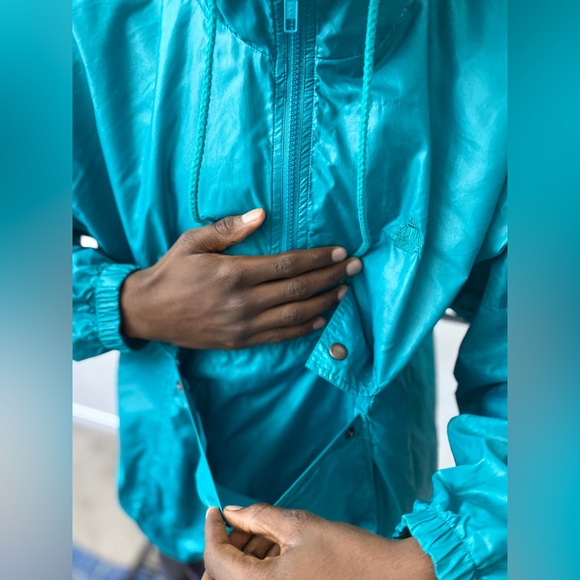 IZOD Windbreaker Pullover Jacket Turquoise - Men’s Small - Picture 10 of 10